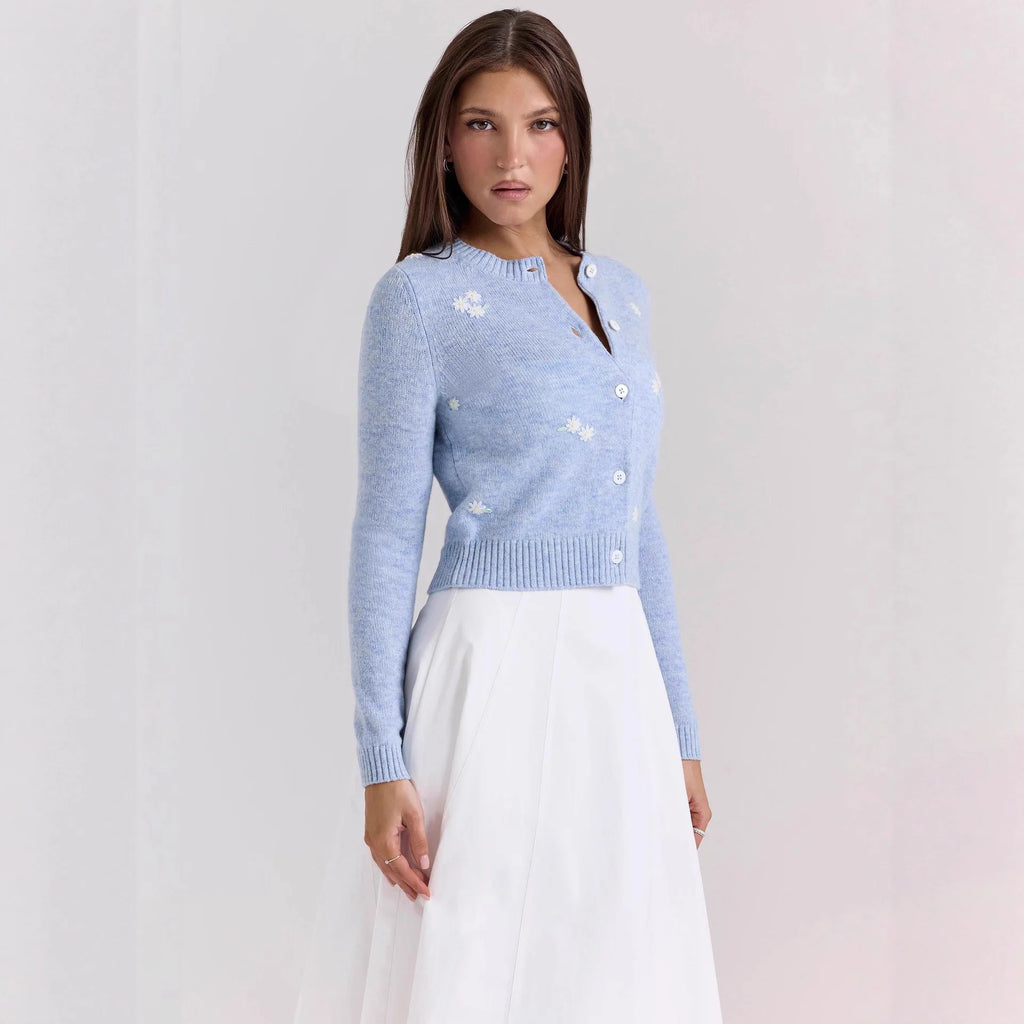 Effortless Embroidered Cardigan For Women