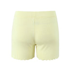 Vintage Two-piece Knit Cardigan And Elastic Waist Shorts Set