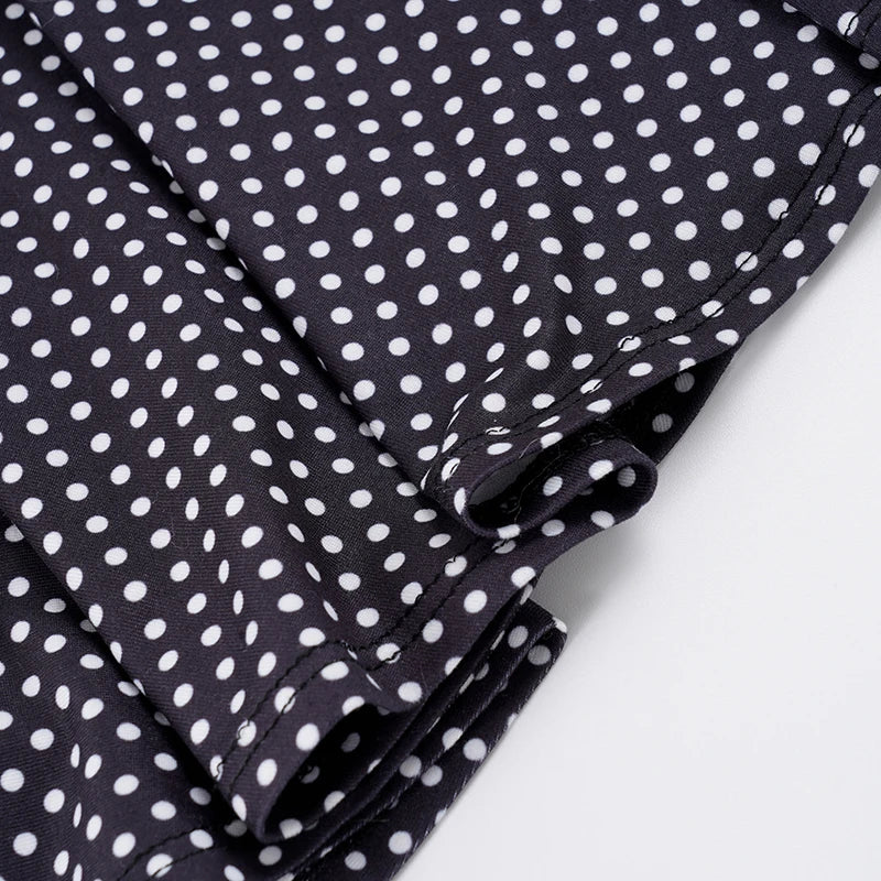 Sexy Coquette Polka Dot Print Low Cut For Women Sleeveless Mini Dress
