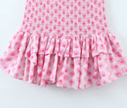 Flower Print Corset Ruched Elastic Body Sling Mini Square Collar Ruffles Hem Dress