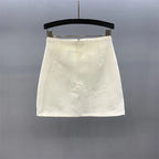 Floral Sequined Mini Skirt With High Waist Glam Inspired Retro Vibe