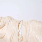 Lace Up V Neck Mini Dress For Women Long Sleeve