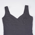 Sexy Coquette Polka Dot Print Low Cut For Women Sleeveless Mini Dress