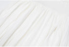 Knit Maxi Dress With Short Sleeve Hollow Detailing And Pleated Skirt