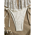 Hollow Out Tankini Halter Bikini Padded Two-pieces Bikini set