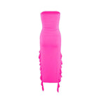 Tube Top Strapless Sexy Midi Dress