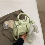 Minimalist PU Leather Crossbody With Pocket Design For Women Mini Square Shoulder Style