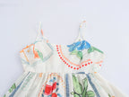 Plant Print Camisole And Shorts Set