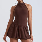 Effortless High Neck Athletic Set For Women Quick Dry Golf And Tennis Dress With Fluffy Comfort