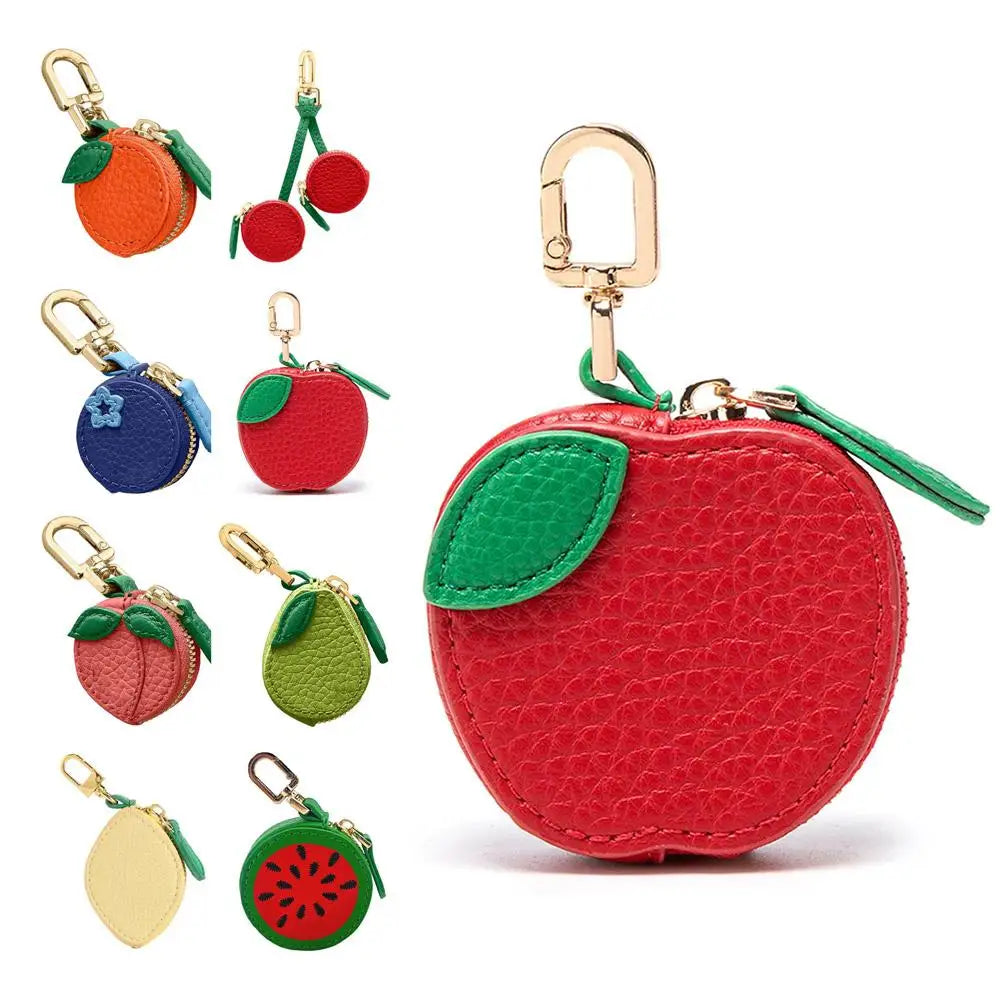 Fruit Shape Design Coin Purse In Mini Wallet With Cute Key Chain