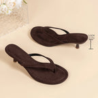 Women Sandals with Thin Heel Comfortable Summer Flip Flops