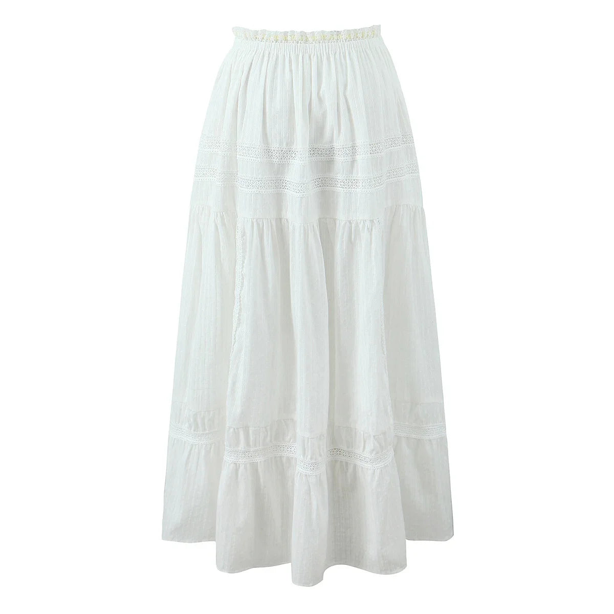 White Lace 2-Piece Maxi Skirt Set