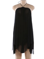 Halter Bodycon Dress With Asymmetrical Hem Backless