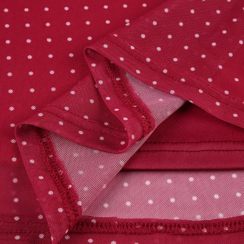 Polka Dot A Line Mini Dress With Ruched Strapless Backless Silhouette