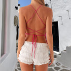 Floral Backless Camisole Tank Top