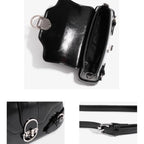 Whimsical Fairycore White Shoulder Bag With Butterfly Print Dreamy Harajuku Style Purse