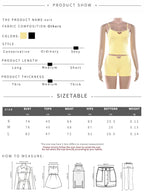 Two Piece Set With Hollow Camisole And Shorts