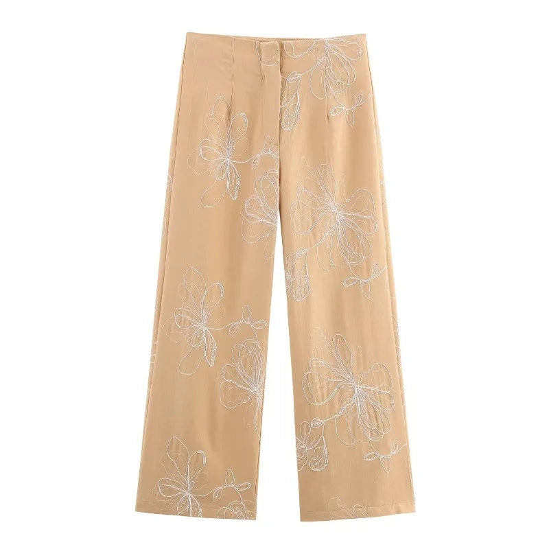 Cotton Two Piece Set For Women With Vest And Ankle Length Trousers