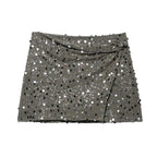 Glam Sequin High Waisted Mini Skirt