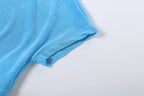 Velvet two piece Set for Women With V Neck Crop Top Ruched Ribbon Patchwork Irregular Hem
