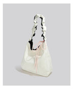 Pastel Ruched Strap Shoulder Bag