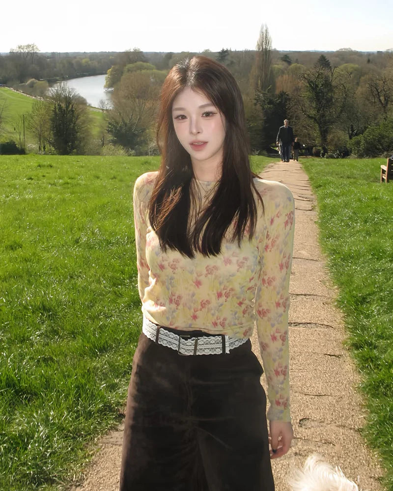 Floral Knit Top With Fresh Spring Vibe