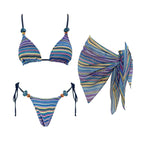 Strappy Push Up Bikini With Halter Bandeau Top Two Piece Beach Swimwear Set For Women Flattering Silhouette