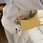 Soft Leather Bucket With Gold Button Tassel Luxe Everyday Shoulder Satchel For Women