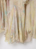 Tiered A-Line Print Ruffle Skirt
