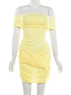 Sexy Patchwork Mesh Mini Dress