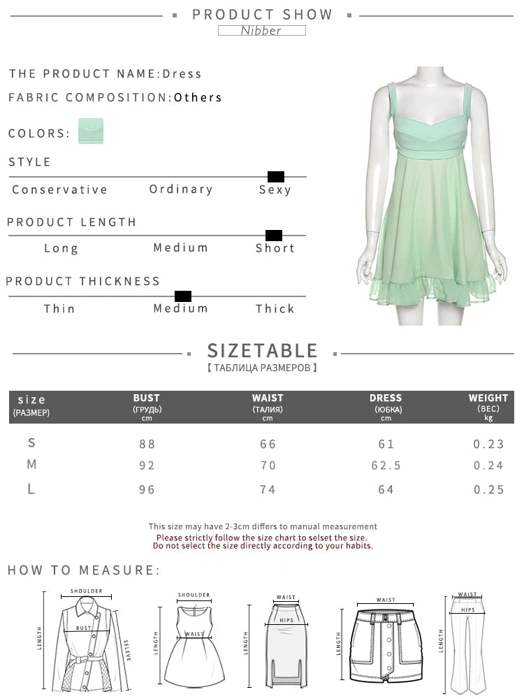 Cutout Backless Slim Sling Dress With Ruffle