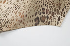 Leopard Print Halter Maxi Dress With Backless Silhouette Embellished Bandage Style