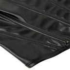 Leather Strapless Corset Top With Boning For Sleek Shaping