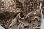 Snake Print Halter Backless Crop Top and Shorts Set Plunge Neck Bodycon Two Piece Clubwear