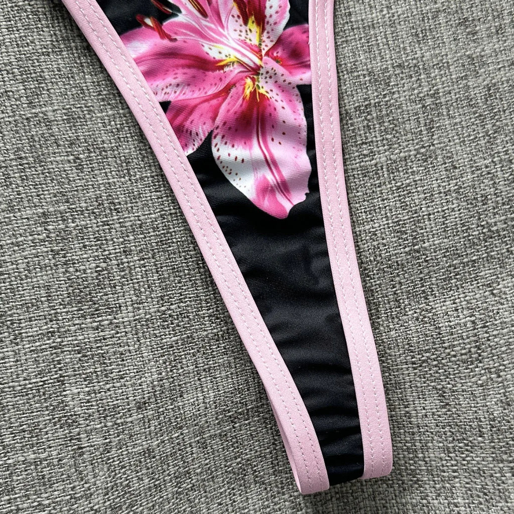 Three-Point Bikini Swimwear Women Micro Bikinis Strap Binding Backless