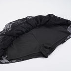 Lace A-Line Mini Skirt With Built-In Shorts Sleek Low-Waisted