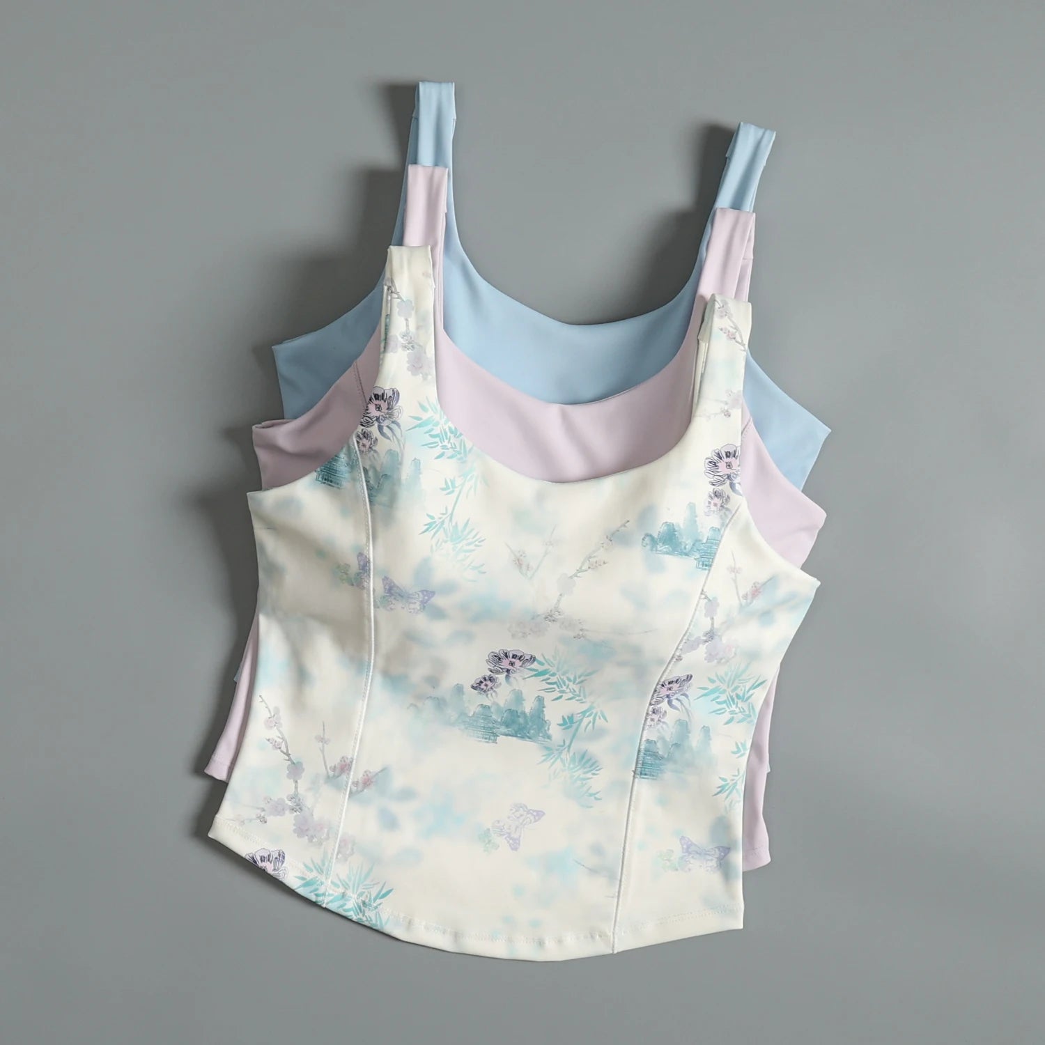 Activewear Set For Women With Chest Pad Vest And Skirt