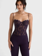 Women's Fashion Lace Spice Sling Vest Fishbone Top