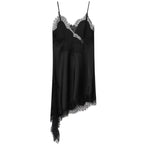 Satin Elegant Backless Lace Slip Dress
