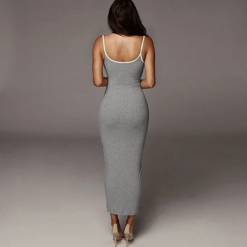 Backless Bodycon Maxi Dress