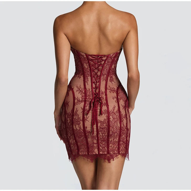 Elegant Backless Strapless Tulle Maxi Dress With Patchwork Print Off Shoulder Evening Gown