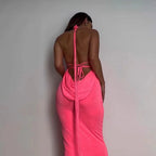 Backless Maxi Sundress With Spaghetti Straps