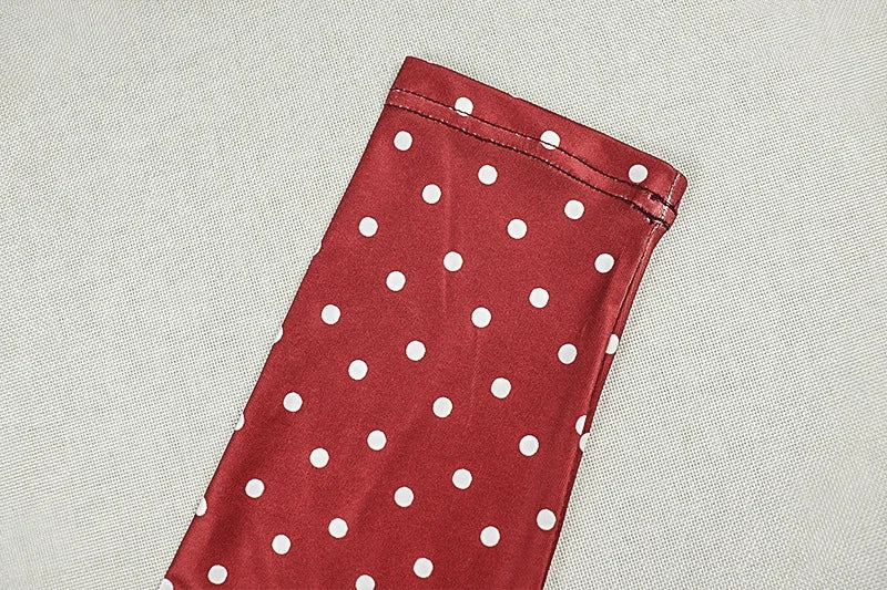Red Polka Dot Halter Crop Top And Capri Set For Women