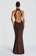 Backless Sleeveless Maxi Dress Elegant Bodycon