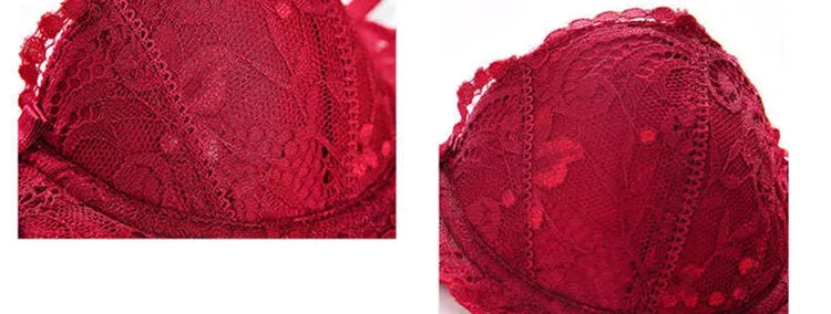 French Lace Half Cup Push Up Bra Ultra Thin Comfort With Minimalist Edge For Women
