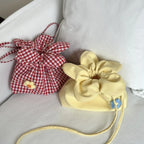 Retro Floral Phone Pouch Crossbody Bag Tailored Compact Plaid Purse