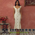 Ladies Off-Shoulder Mermaid Evening Dress With Floral Cutouts