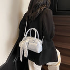 Minimalist PU Leather Crossbody With Pocket Design For Women Mini Square Shoulder Style