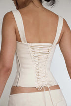 Sleeveless Off Shoulder V Neck Crop Camisole With Backless Silhouette