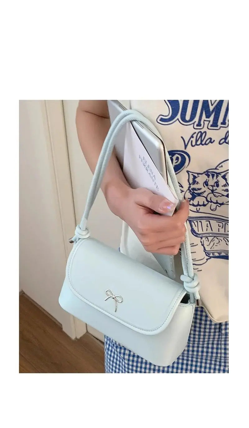Sweet Harajuku Style Blue Baguette Bag Purse